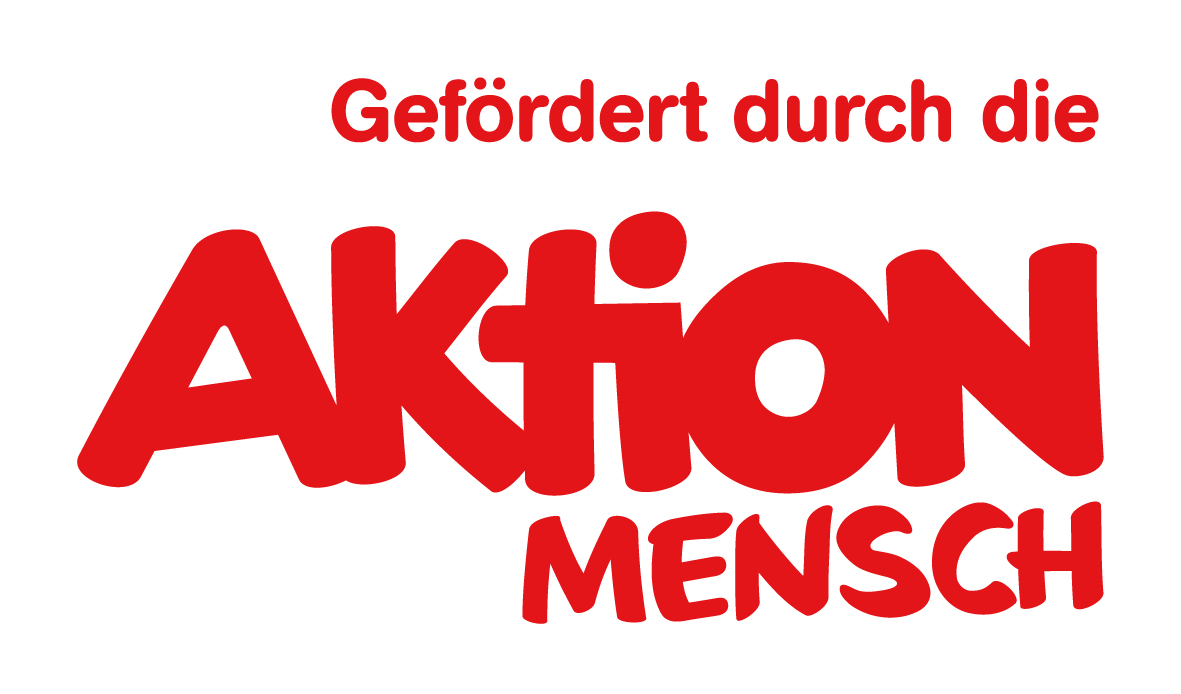 Dies ist das Logo der Aktion Mensch. In roter Schrift steht Gefördert durch die Aktion Mensch